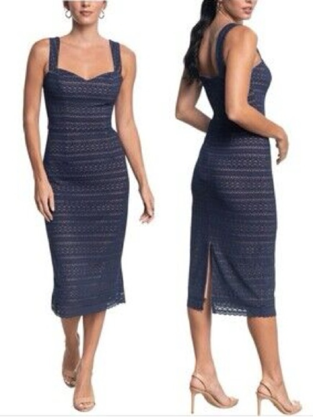 Dress The Population Nicole Sheath Midi Dress Medium